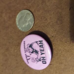 Trippy weird vintage wwf macho man lapel pin